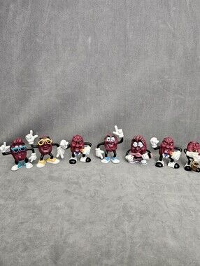 THE CALIFORNIA RAISINS PVC 2-2.5" FIGURES LOT OF 7 VINTAGE 1987/88 B3-15